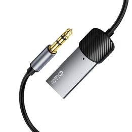 Garso mini jungtis 3,5 mm (vyriška) / Bluetooth“ adapteris – pilkas
