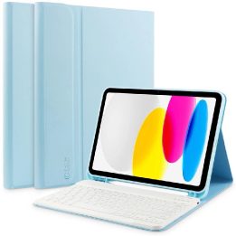 Pen + Keyboard“ dėklas su klaviatūra iPad“ planšetiniams kompiuteriams 10,9 colių, 2022 m. – šviesiai mėlynas