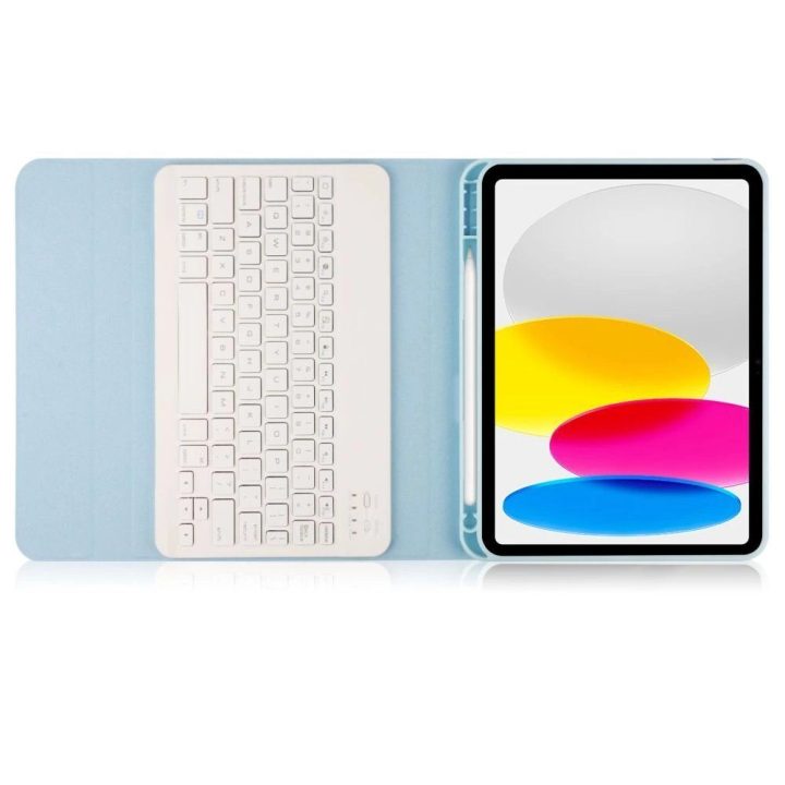 Pen + Keyboard“ dėklas su klaviatūra iPad“ planšetiniams kompiuteriams 10,9 colių, 2022 m. – šviesiai mėlynas