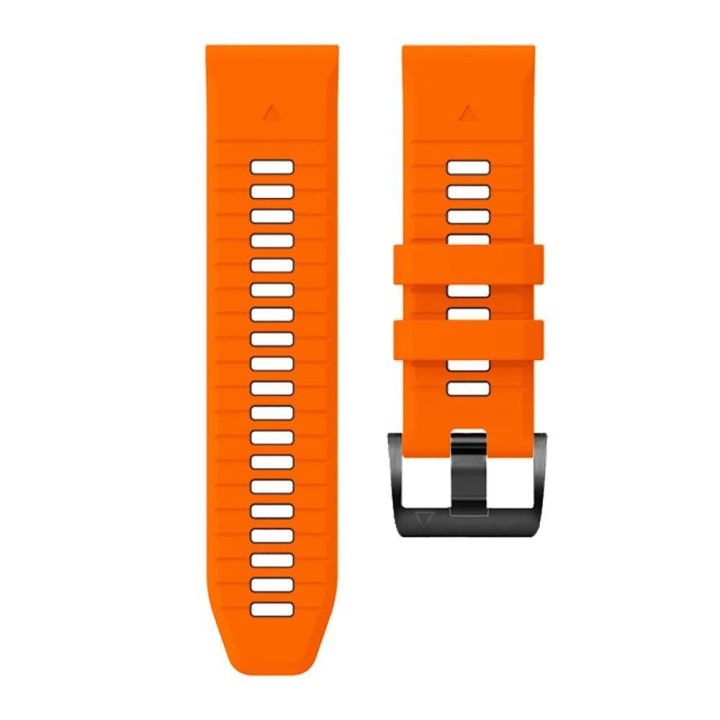 Garmin Fenix 3/5X/3HR/5X Plus/6X/6X Pro/7X dirželis - oranžinis ir juodas