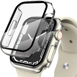Apple Watch 7 / 8 / 9 (45 mm) dėklas - skaidrus