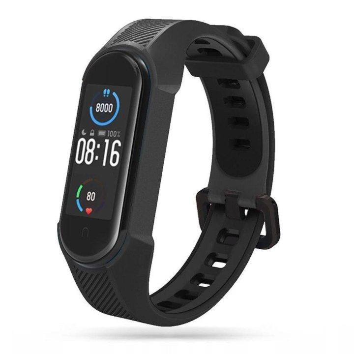 Xiaomi Mi Smart Band 5/6/7/NFC dirželis apsaugai - Juoda