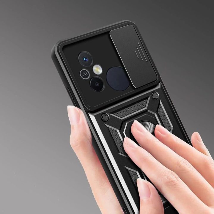 Dėkliukas telefonui Xiaomi Redmi 12C – juodos spalvos