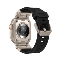 apyrankė skirta Apple Watch 4 / 5 / 6 / 7 / 8 / 9 / SE / Ultra 1 / 2“ (42/44/45/49 mm) - juoda ir titano