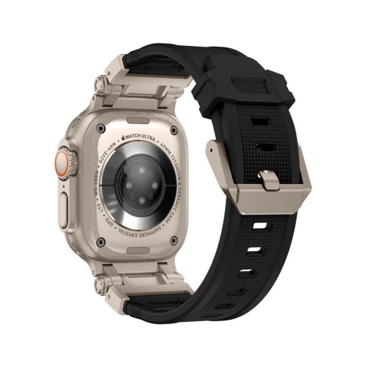 apyrankė skirta Apple Watch 4 / 5 / 6 / 7 / 8 / 9 / SE / Ultra 1 / 2“ (42/44/45/49 mm) - juoda ir titano