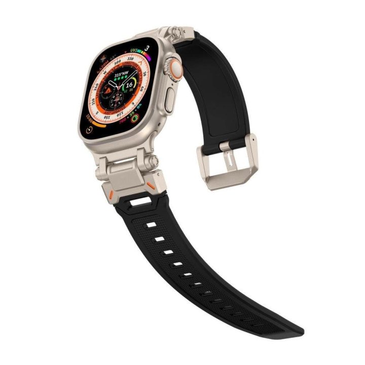 apyrankė skirta Apple Watch 4 / 5 / 6 / 7 / 8 / 9 / SE / Ultra 1 / 2“ (42/44/45/49 mm) - juoda ir titano