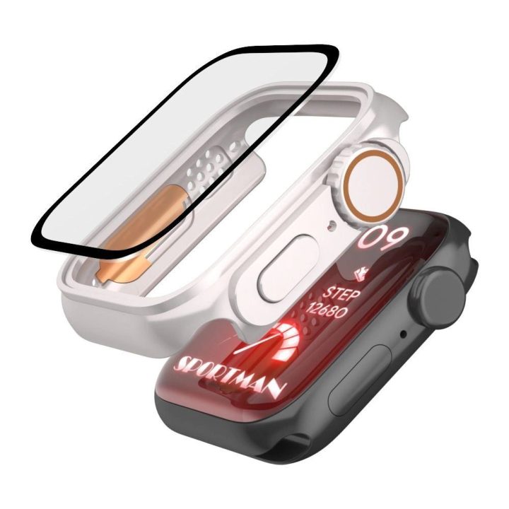 Apple Watch 4 / 5 / 6 / SE (44 mm) dėklas – oranžinės spalvos titano