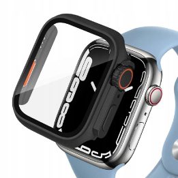 Dėklas Apple Watch 4 / 5 / 6 / SE (44mm) - juodas ir oranžinis