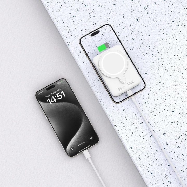 įkroviklis su MagSafe 5000mAh 15W USB C kabelis