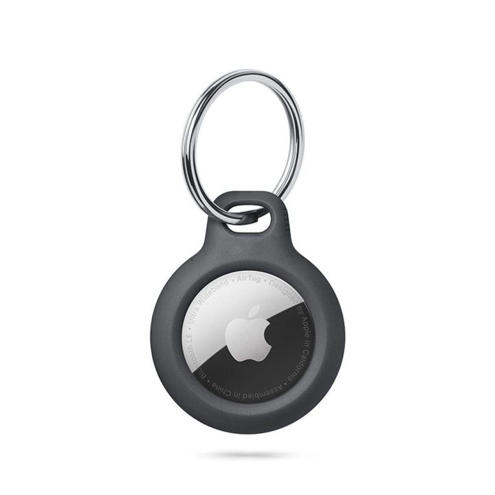 dėklas Apple AirTag su žiedu - juodos spalvos