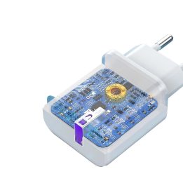 tinklo įkroviklis su USB-A jungtimi 18 W, baltos spalvos
