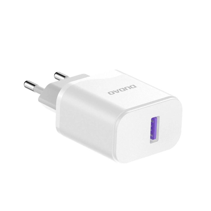 tinklo įkroviklis su USB-A jungtimi 18 W, baltos spalvos