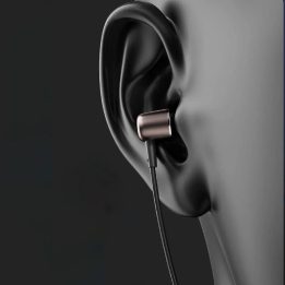USB-C į ausis įstatomos ausinės 1,2 m – juodos