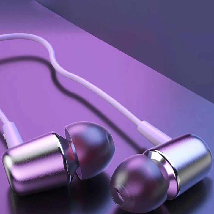 į ausį kišamos laidinės USB-C ausinės 1,2 m - baltos
