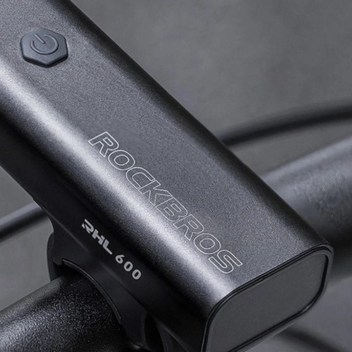 priekinis žibintas dviračiui 600 lm 2600 mAh IPX6 – juodas