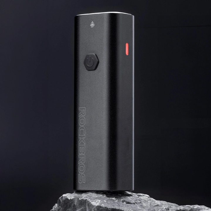 priekinis žibintas dviračiui 600 lm 2600 mAh IPX6 – juodas