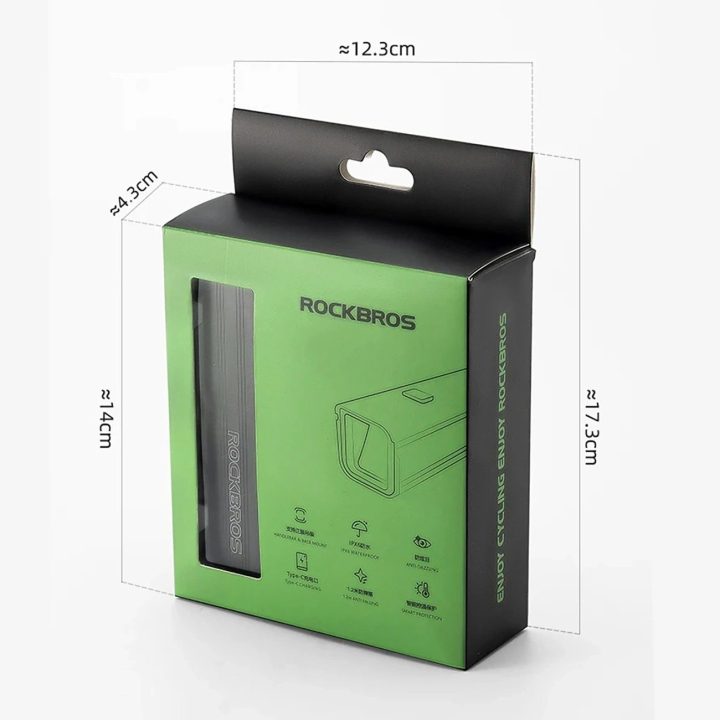 priekinis dviračio žibintas 5000 mAh 1500 lm, IPX6 – juodas