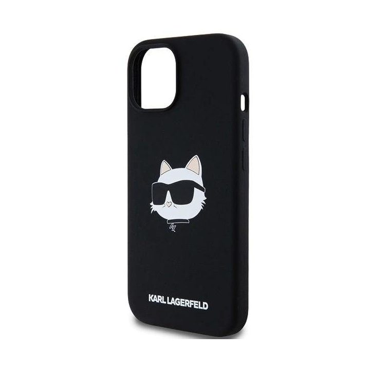 Karl Lagerfeld Silicone Choupette Head MagSafe dėklas iPhone 15 Plus“ / 14 Plus“ – juodas