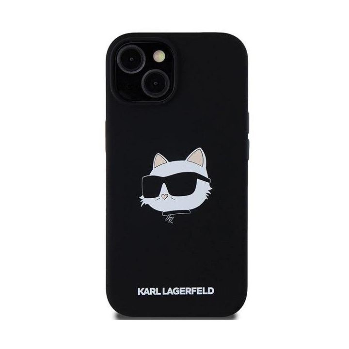 Karl Lagerfeld Silicone Choupette Head MagSafe dėklas iPhone 15 Plus“ / 14 Plus“ – juodas
