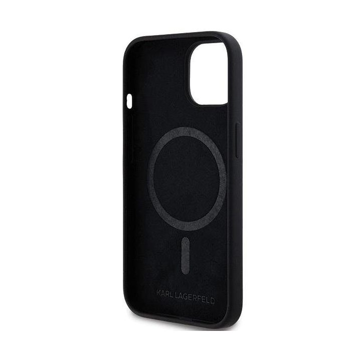 Karl Lagerfeld Silicone Choupette Head MagSafe dėklas iPhone 15 Plus“ / 14 Plus“ – juodas