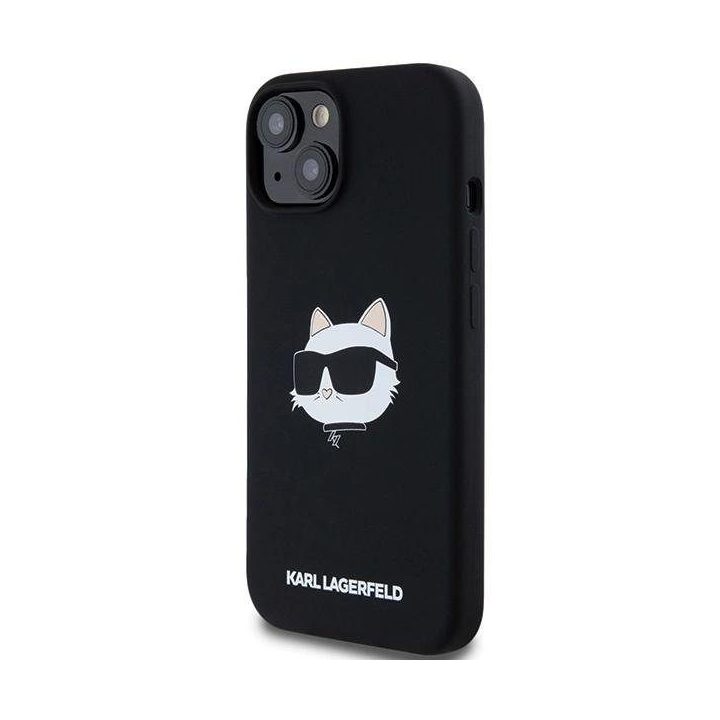 Karl Lagerfeld Silicone Choupette Head MagSafe dėklas iPhone 15 Plus“ / 14 Plus“ – juodas