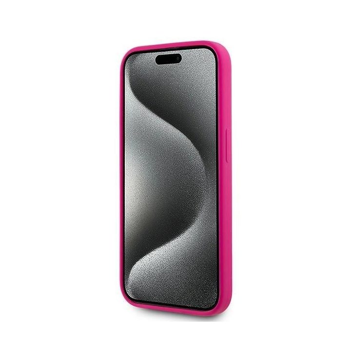 Karl Lagerfeld Silicone Choupette Head MagSafe dėklas iPhone 15 Pro Max telefonui – rožinis