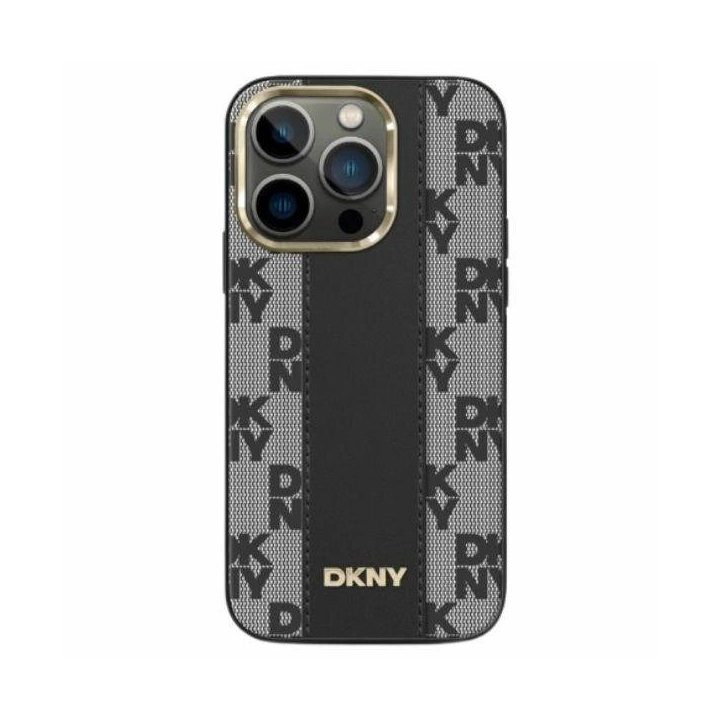 DKNY odinis languotas Mono rašto MagSafe“ dėklas iPhone 15 Plus“ / 14 Plus“ telefonui – juodas