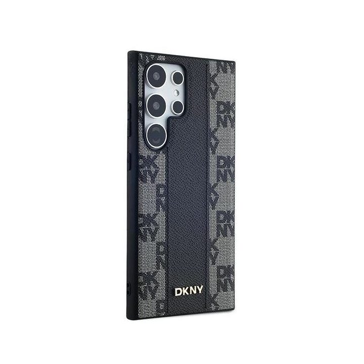DKNY odinis langelėmis margintas MagSafe“ dėklas Samsung Galaxy S24 Ultra“ – juodas
