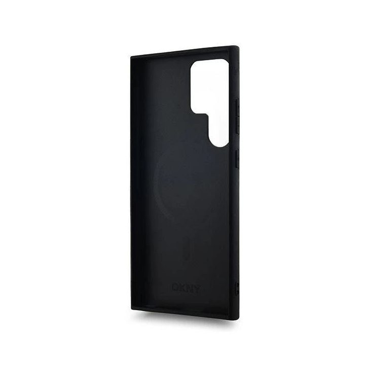 DKNY odinis langelėmis margintas MagSafe“ dėklas Samsung Galaxy S24 Ultra“ – juodas