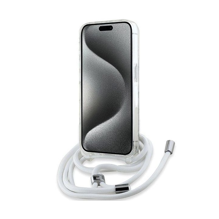 Karl Lagerfeld Crossbody IML Karl Head MagSafe dėklas iPhone 15 Pro Max - permatomas
