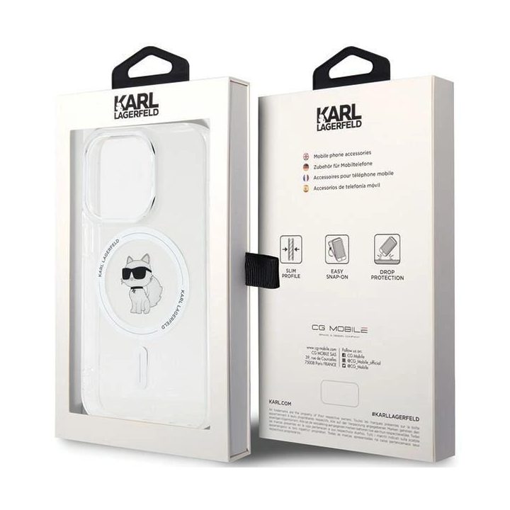Karl Lagerfeld“ IML Choupette MagSafe“ dėklas iPhone 13 Pro“ / 13 - skaidrus