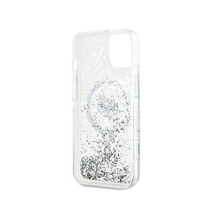 Karl Lagerfeld Liquid Glitter Choupette Head MagSafe dėkliukas iPhone 13“ – skaidrus