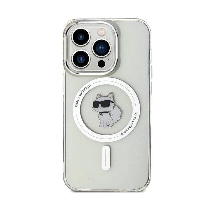 Karl Lagerfeld IML Choupette MagSafe dėklas iPhone 14 Pro Max - skaidrus