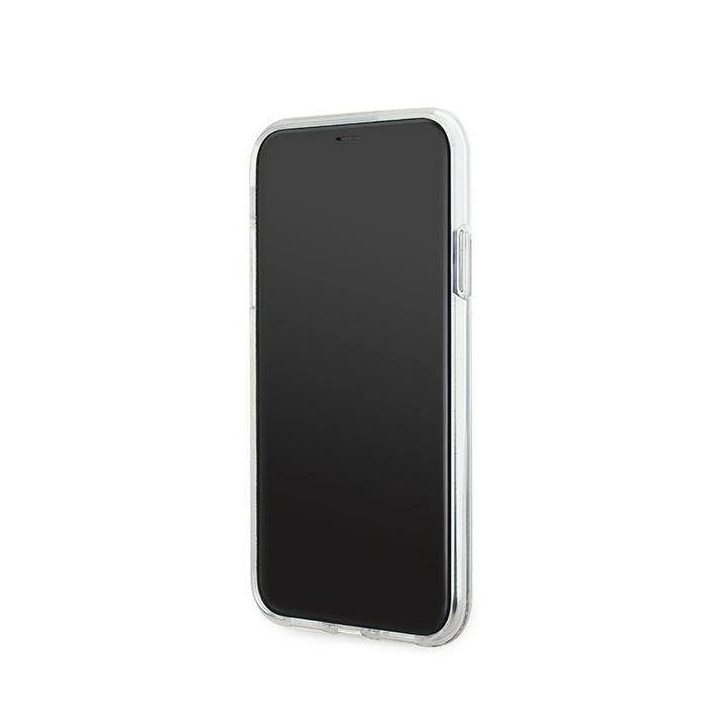 Karl Lagerfeld Liquid Glitter Choupette galvos formos MagSafe dėklas iPhone 11 / Xr“ – skaidrus