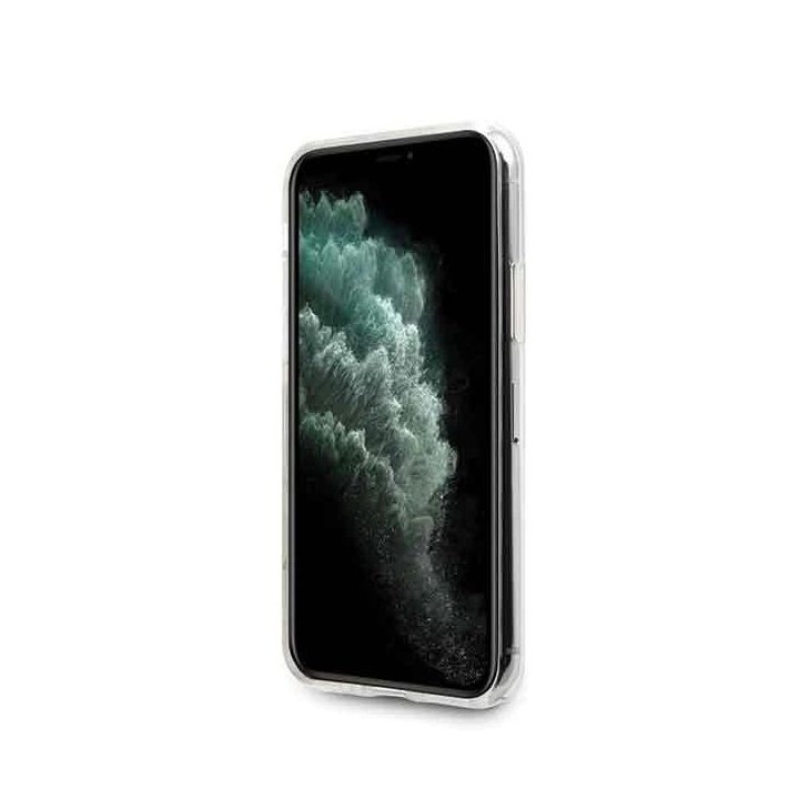 iPhone 11 Pro khaki spalvos tvirtas dėklas 4G Circle Glitter