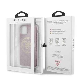 iPhone 11 Pro“ rausvos spalvos kietas dėklas 4G Circle Glitter“