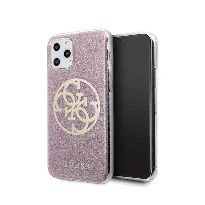 iPhone 11 Pro“ rausvos spalvos kietas dėklas 4G Circle Glitter“