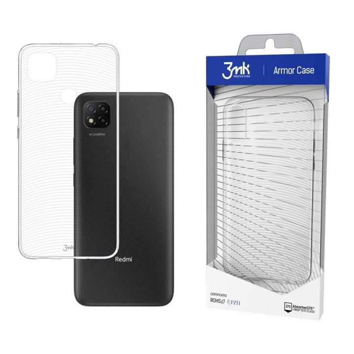dėklas su apsaugine danga Xiaomi Redmi 9C - permatomas