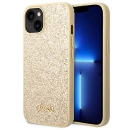 Dėklas iPhone 14 6,1“ auksinis/gold kietas dėklas su blizgučiais