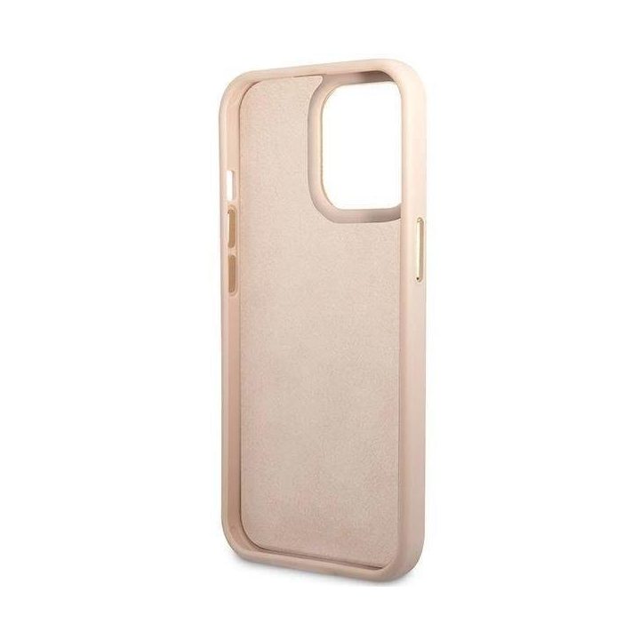 aukso spalvos dėklas iPhone 14 Pro - rožinis