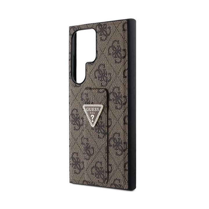S24 Ultra S928 brown/brown deklas rankena stovas 4G trikampis Strass