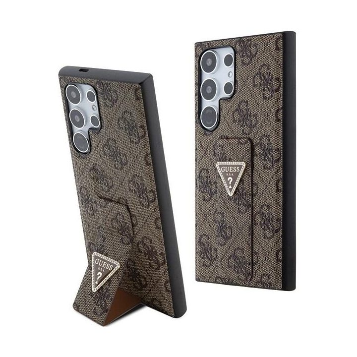 S24 Ultra S928 brown/brown deklas rankena stovas 4G trikampis Strass