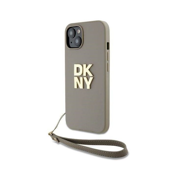 riešo dirželio dėkliukas su logotipu, skirtas iPhone 15 / 14 / 13“ – smėlinis