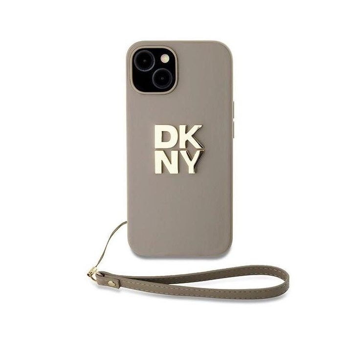 riešo dirželio dėkliukas su logotipu, skirtas iPhone 15 / 14 / 13“ – smėlinis