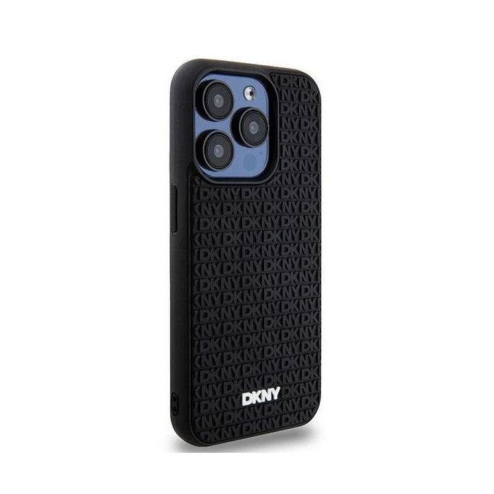 guminis 3D rašto dėklas iPhone 15 Pro Max“ – juodas