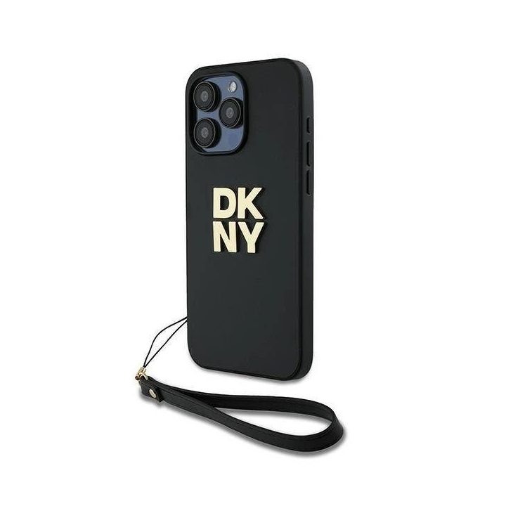 riešo dirželio laikiklis su logotipu iPhone 15 Pro Max - juoda