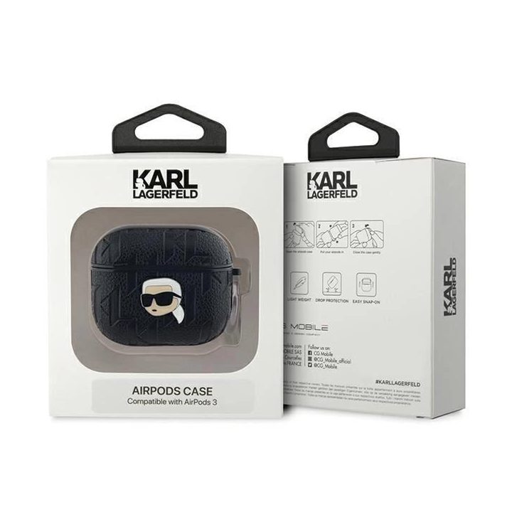 dėklas AirPods 3 ausinėms – juodas