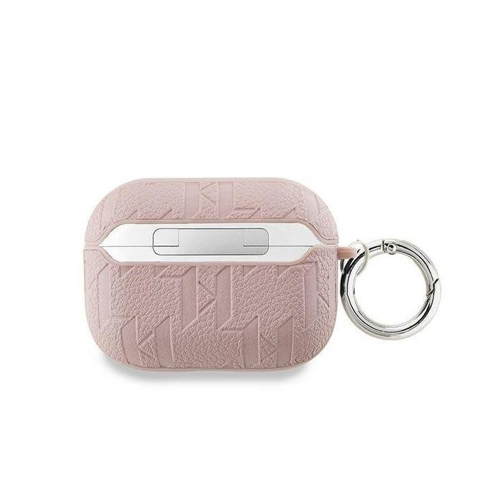 Karl Lagerfeld Monogram Choupette dėklas AirPods Pro 2 ausinėms – rausvos spalvos