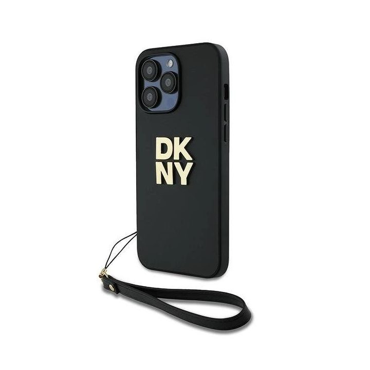riešo dirželio dėklas su atspausdintu logotipu skirtas iPhone 14 Pro“ - juodas