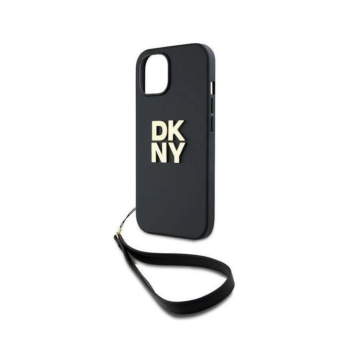 riešo dirželis su logotipu iPhone 14 / 15 / 13“ – juodas